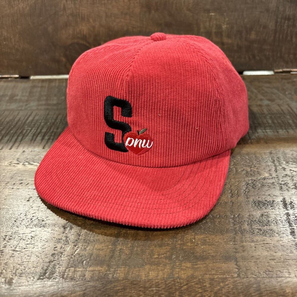 SCHILLING HARD CIDER PNW Corduroy SNAPBACK Hat Red One Size